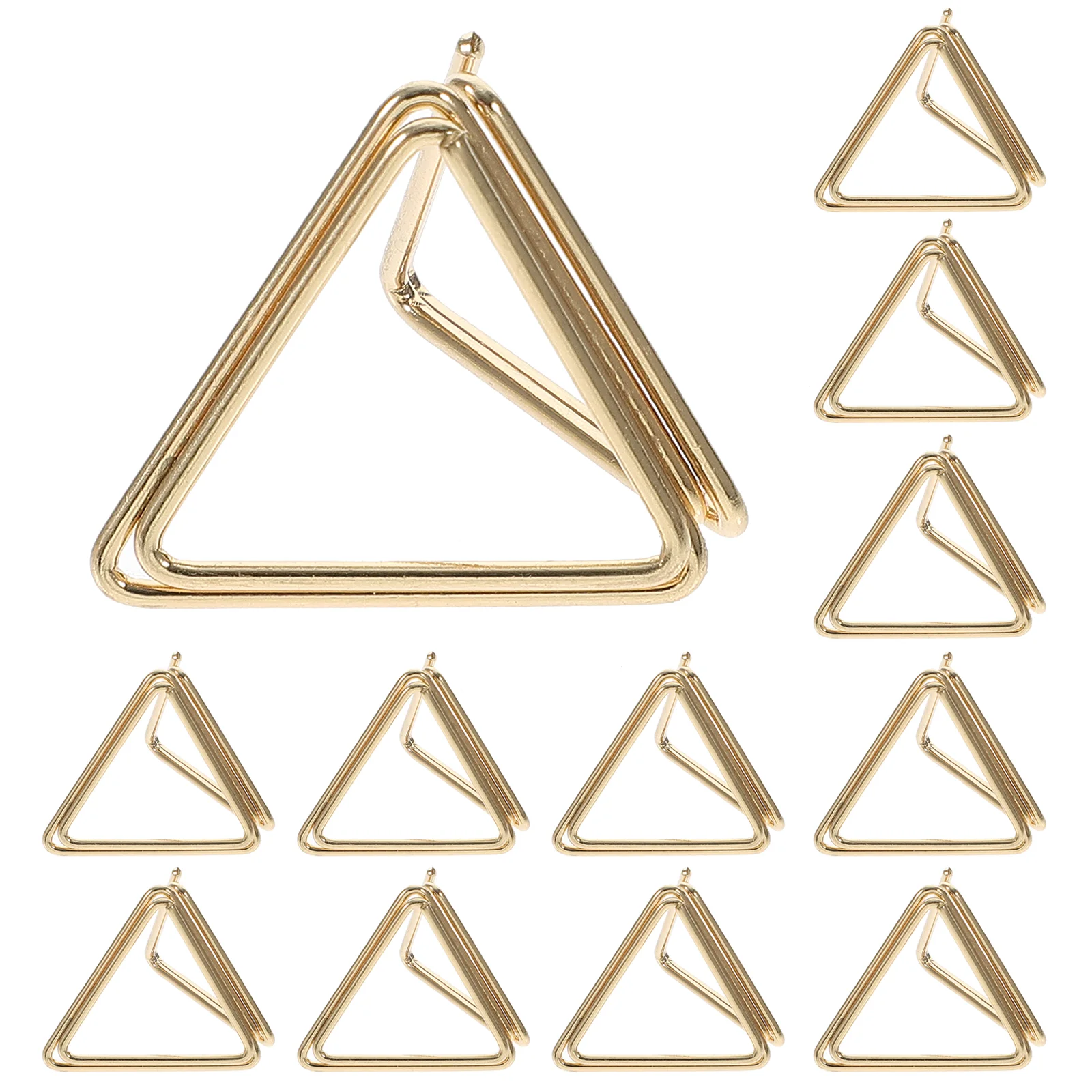 

30 Pcs Shaped Paper Clip Medium Clips Large Paperclip Size Triangular Memo Paperclips Double Layer