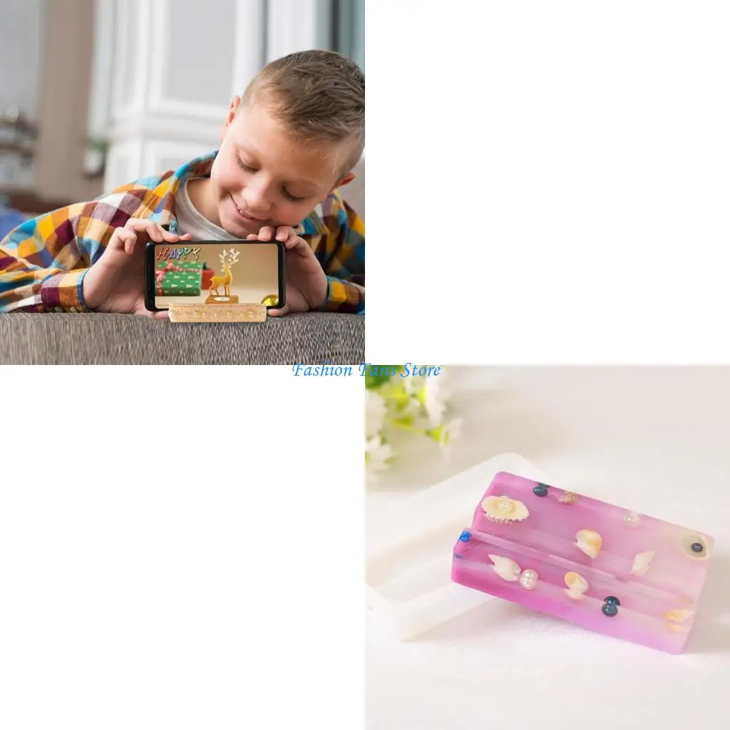 

Silicone Mold for Mobile Phone Stand Rectangle Cellphone Holder Mould Handmade Accessory Kits Jewelry Making Supplies