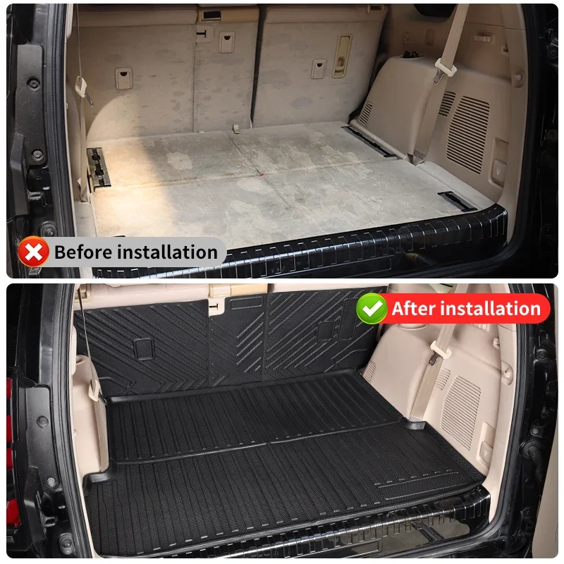 For Land Cruiser Prado LC 150 2010-2023 J150 All-inclusive Trunk Mat Interior Upgrade Accessories TPE Seat back Pad Waterproof