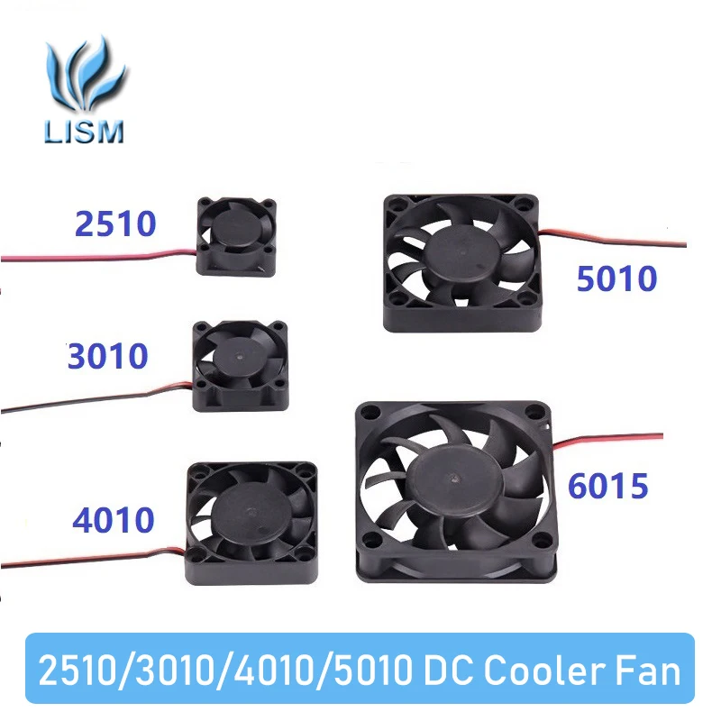 

3D Printer Fan 12V 24V Ball Bearing 2510/3010/4010/5010/6015 Cooling Turbo Fan Brushless DC Cooler Blower for 3D Printer Parts