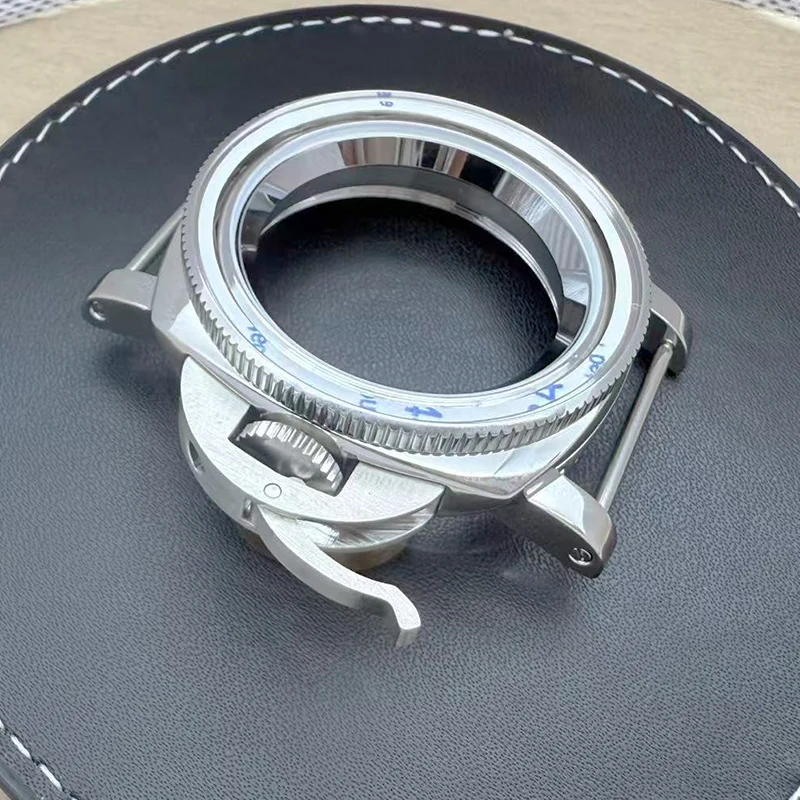 42mm PNH Watch Cases Transparent Bottom Cover Fit for NH35 NH36 4R35 7S Movement With 39mm*32mm Bezel Men's Watch Caserefitting