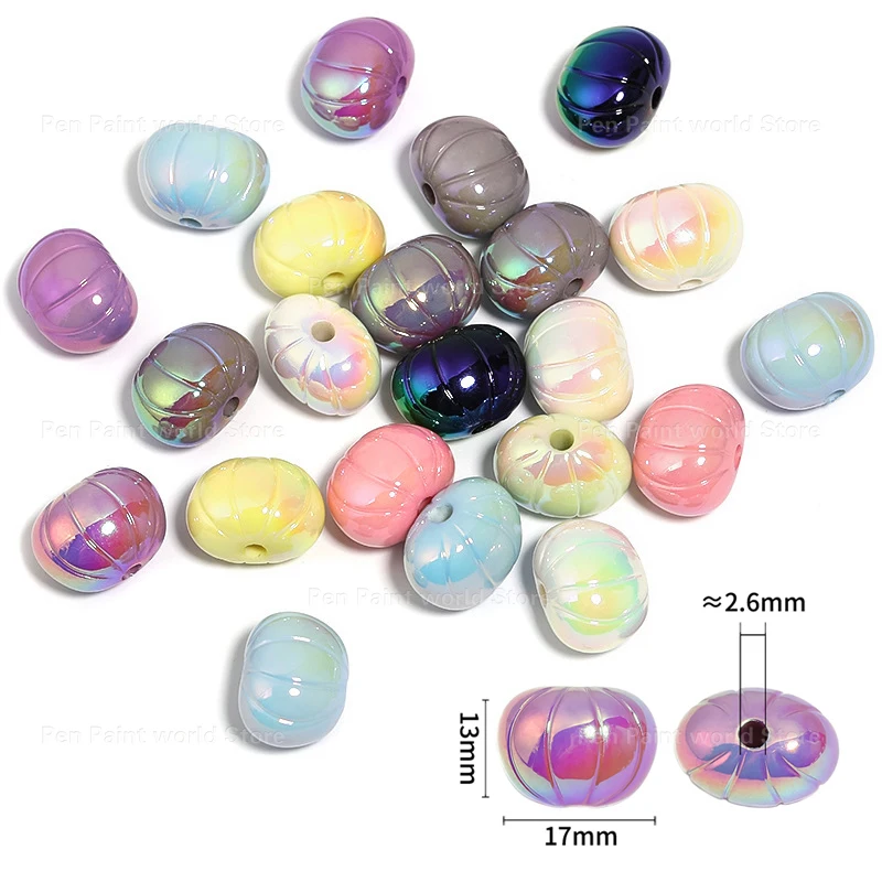 

100Pcs DIY Pumpkin Themed Beads for Bead Pen, Bracelets, Keychains, Jewelry Making and DIY Craft Kits