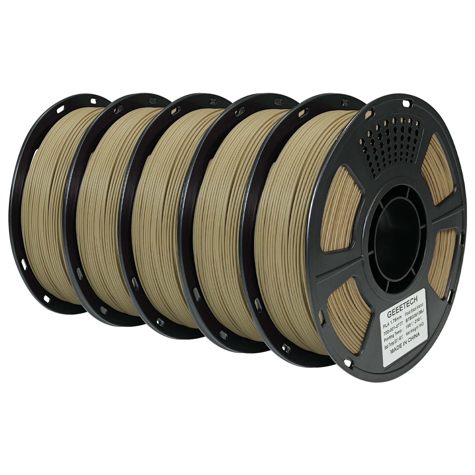 Filament Geeetech Wood PLA 5kg 1.75mm do drukarek 3D, pakowany próżniowo, dostępne w lokalnych magazynach, kolorowy plastik do drukarek 3D FDM — zdjęcie produktu 1