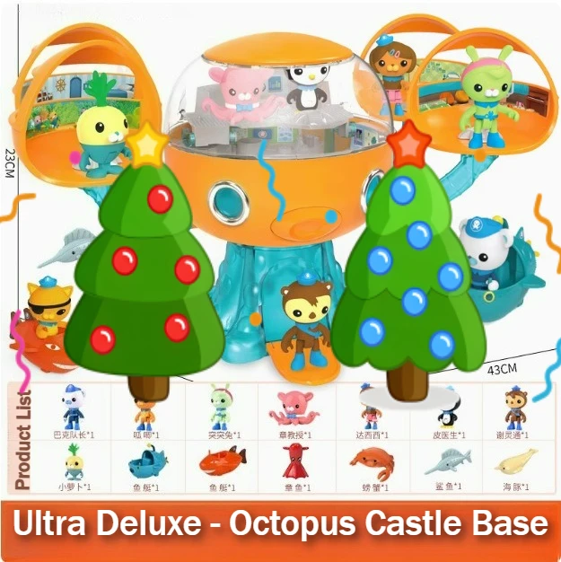 

Игрушка «Осьонаты» для ТВ, оригинальная лицензия, осьминог, базовый набор с огнями, звуковыми эффектами, набор фигурок, фонарь, рыбный корабль, детские рождественские подарки