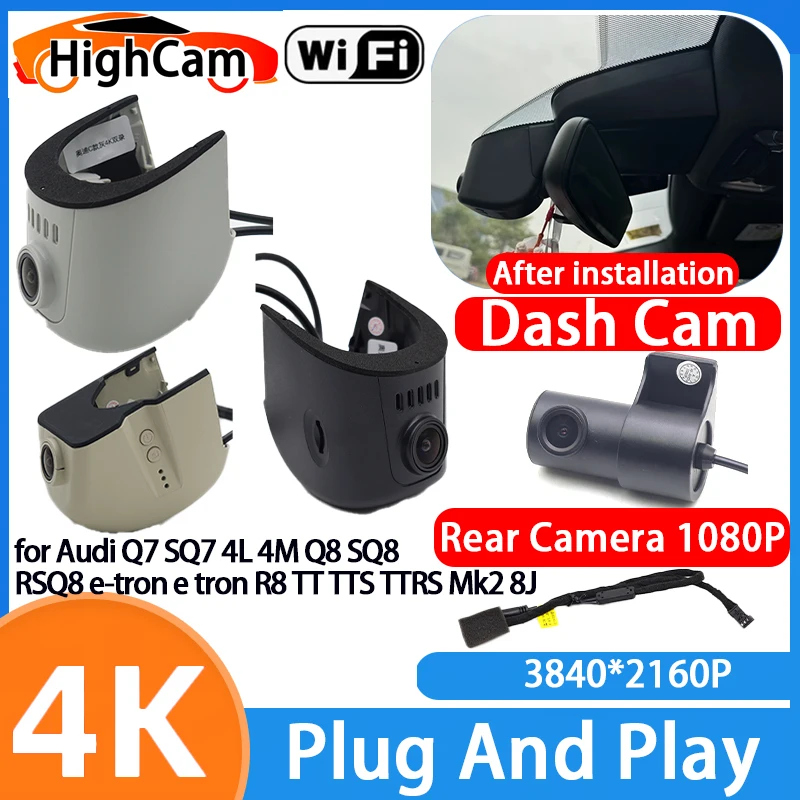 HighCam for Rolls Royce Wraith Ghost 2010-2022 4K Wifi 2160P  Car DVR Video Recorder Dash Cam Front Rear Camera Loop Recording