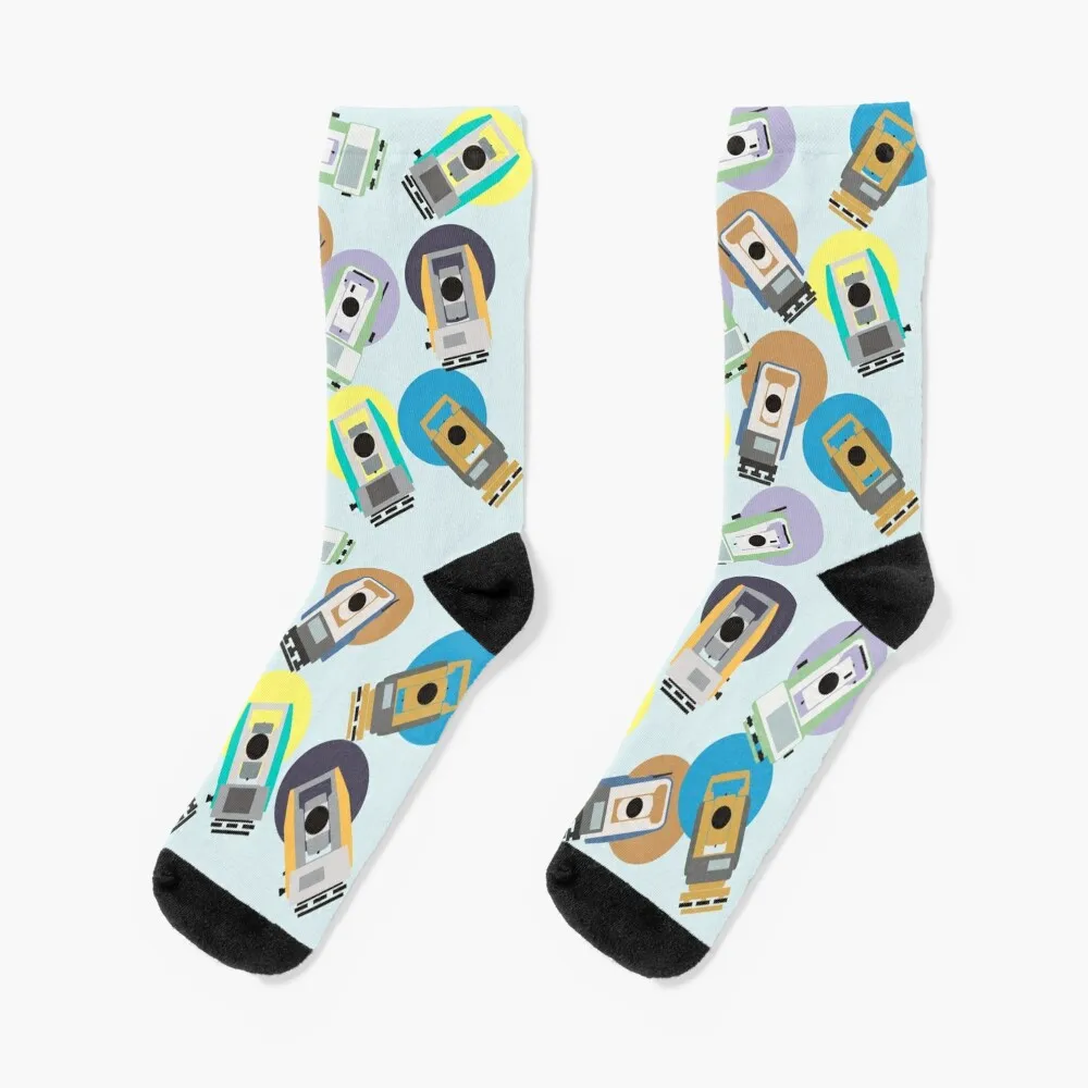 TOTAL STATION Socks colored Rugby fashionable halloween Socks For Man Women's