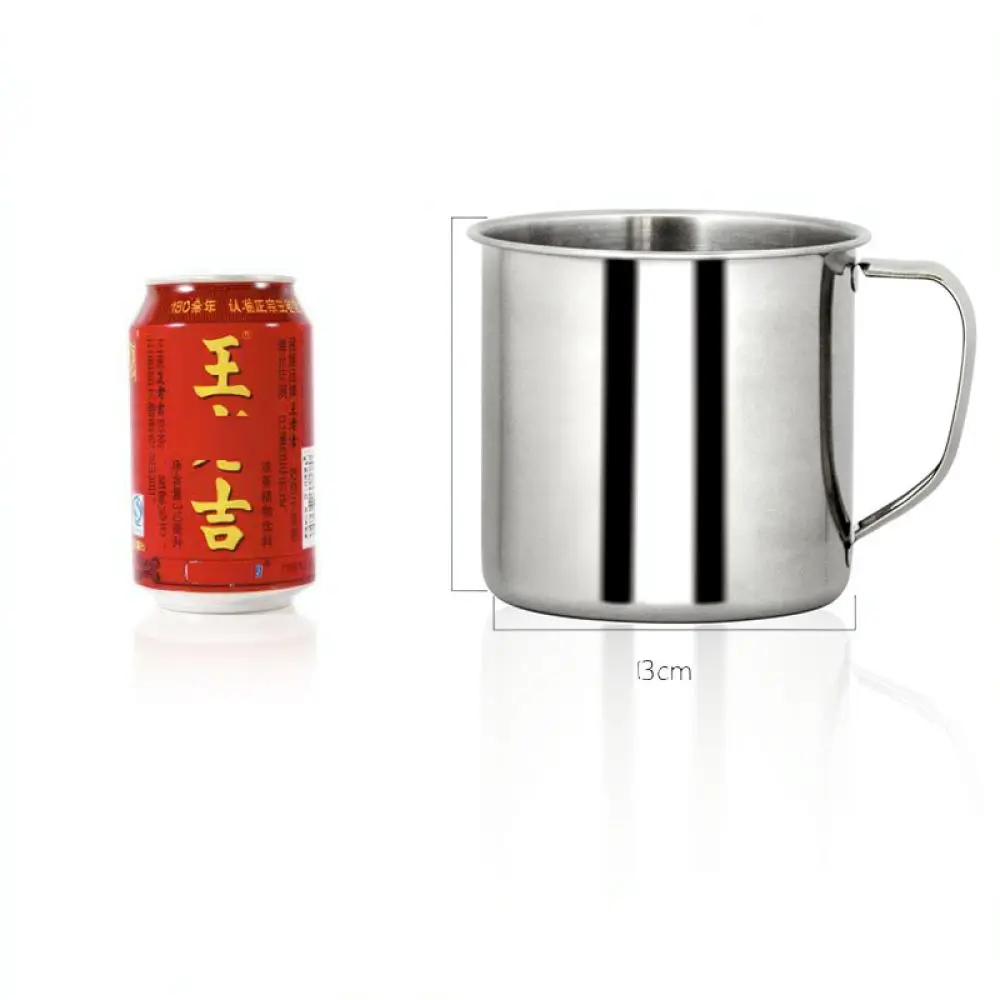 Reliable 304 Stainless Steel Drinking Cup Thickened Metal Water Mug Portable Student School Container With Secure Cover