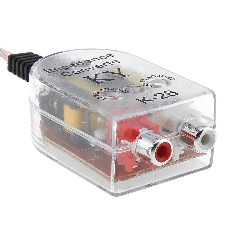 Desain cangkang transparan transformator koil ganda RCA mobil Subwoofer frekuensi tinggi ke konverter frekuensi rendah dengan tali