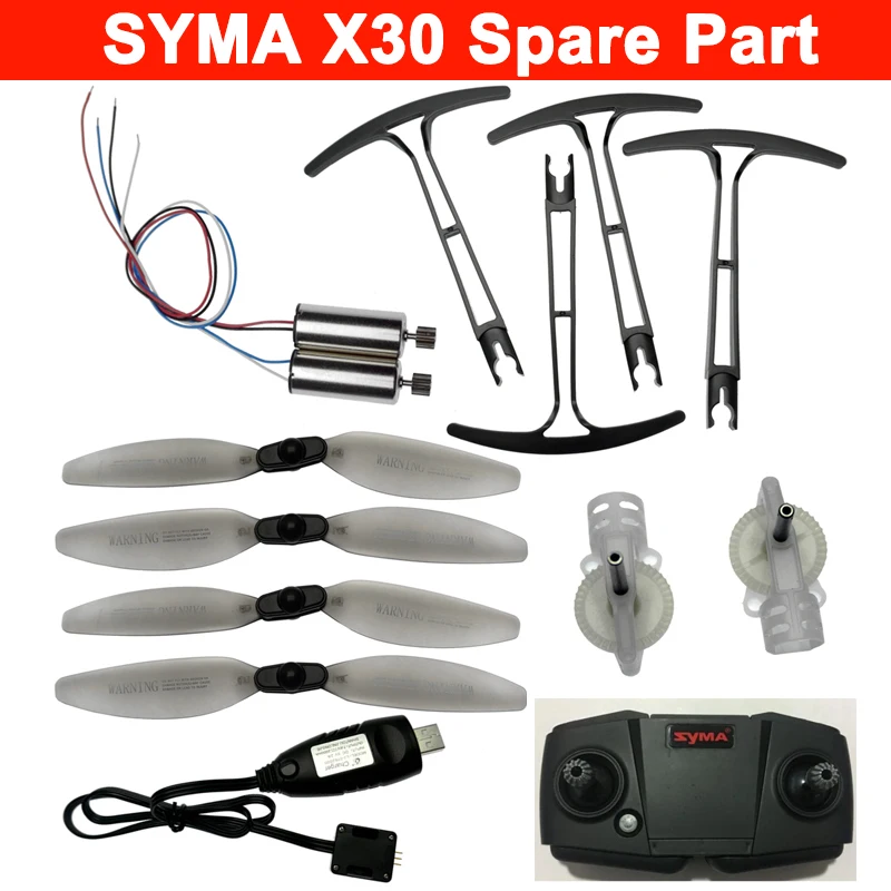 Original SYMA X30 Spare Part X30 Propeller / Protective Guard / Gear Base/ Controller / Battery / USB Charger / Motor Accessory