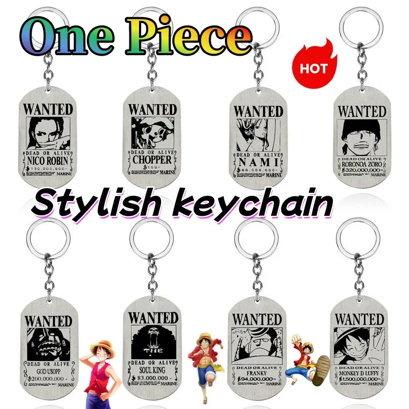 

Брелок One Piece, милый и стильный дизайн в мультяшном стиле, персонализированный креативный кулон из нержавеющей стали, подарок для друзей на праздники.