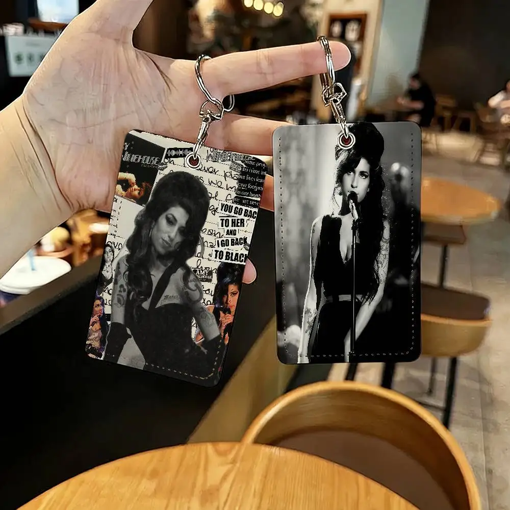 

UK Singer A-Amy Winehouse Card Holder Suitable For Bank Access Library Parking Bus Subway And Keychain