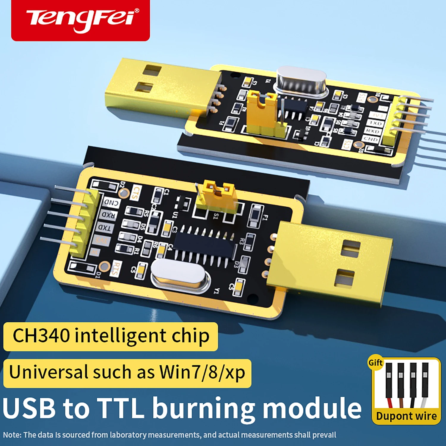 Tengfei Luxury Gold CH340G USB to TTL Module RS232 to Serial CH340T Module Flashing Small Board