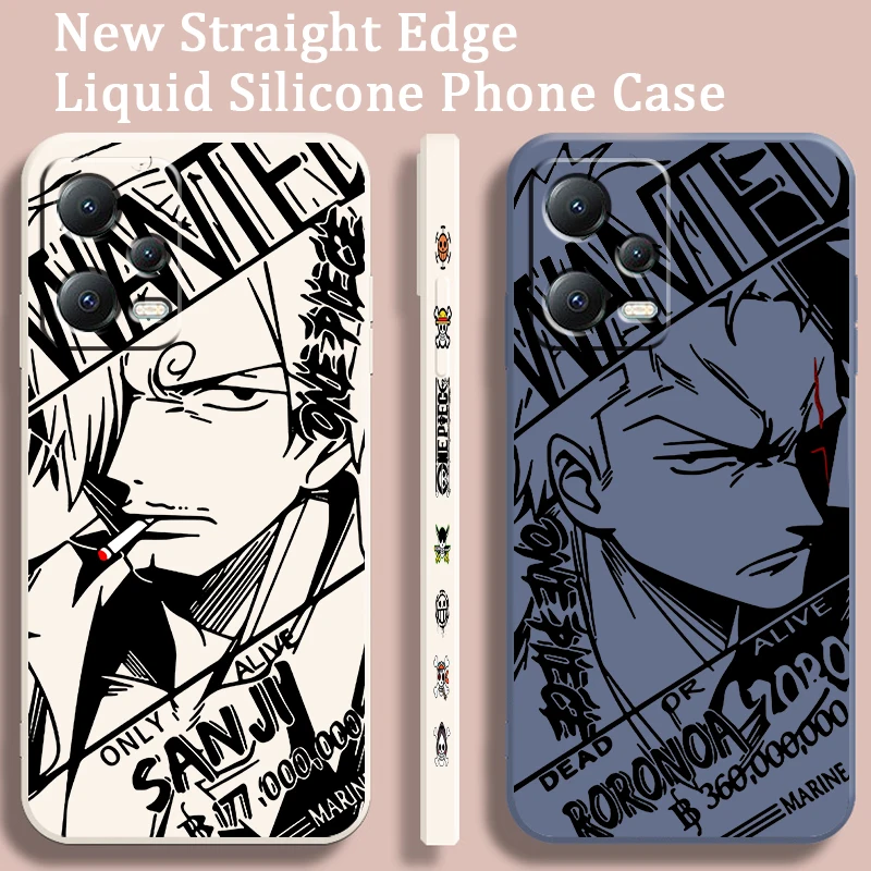 One Piece Comic Art Cool Liquid Left Rope For Xiaomi Redmi Note 13 12 12S 12R 11 11T 11S 10 10S Pro Plus 5G Soft Phone Case