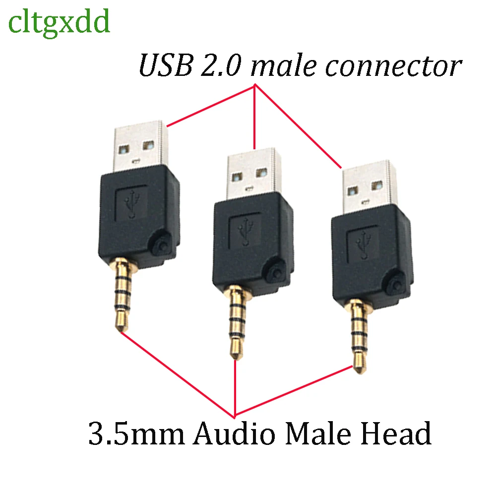 Cltgxdd 3/5Piece Suitable For USB 2.0 Male Head To 4-channel 3.5mm Audio Plug Adapter 3.5mm Male Audio Head To USB Adapter