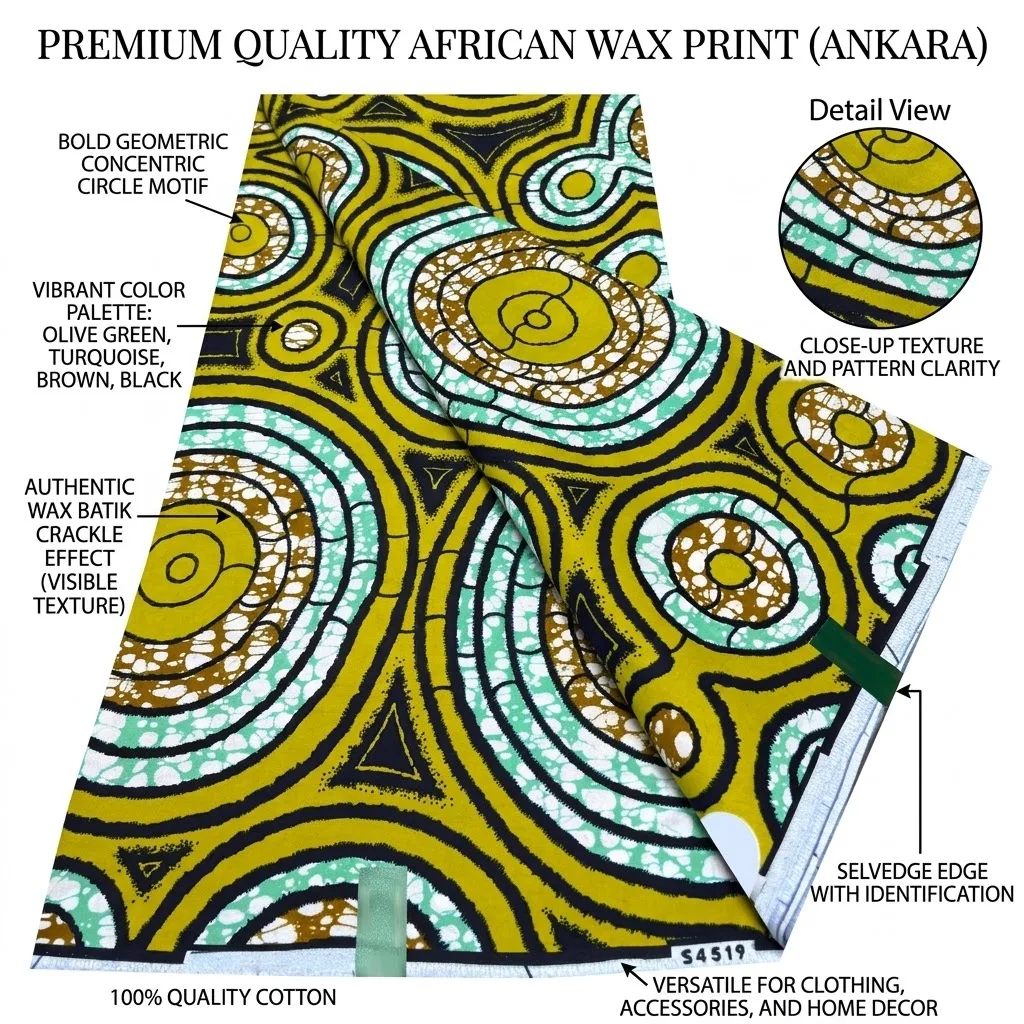 Super Holland 100% algodón peinado Ankara estampado tela teñida tejido sarga diseño Golden Grand Wax telas de camisa africana