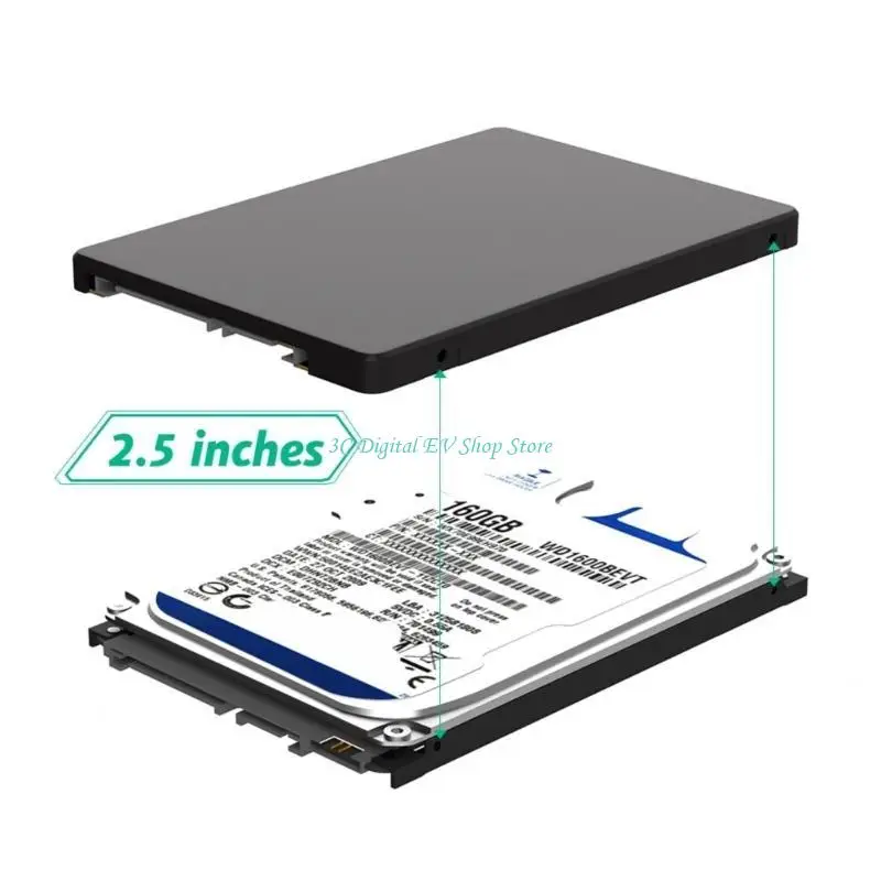 E74D SSDs Adapter Combine M.2 mSATA to 2.5inch SATA3.0 Adapter Converters with Case