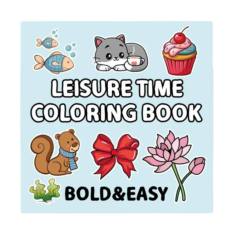 Kids Coloring Books Child's Leisure Time Drawing Books Bold And Easy Stress Relief Coloring Book For Kids Early Drawing Skills