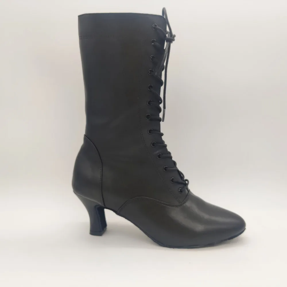 Botas de baile latino OEM para mujer, salón y Salsa Cubano de zapatos de baile, zapatos de baile latino para fiesta en Club, botines de baile de