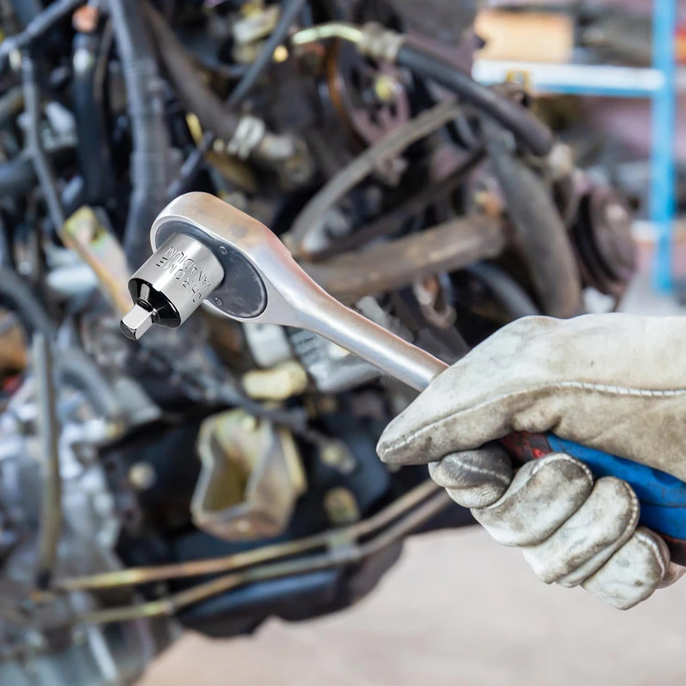 ﻿   1/4 "إلى 3/8" إلى 1/2 "مجموعة محول مأخذ التوصيل 6 قطعة الكروم الفاناديوم الصلب اسئلة محول كم محرك تحويل المشتركة للميكانيكي