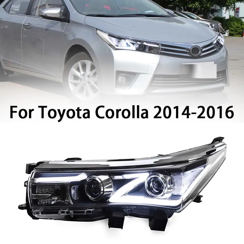 

LED Headlight For Toyota Corolla LED Headlight 2014-2016 Headlights Corolla Altis DRL Turn Signal High Beam Angel Eye Project