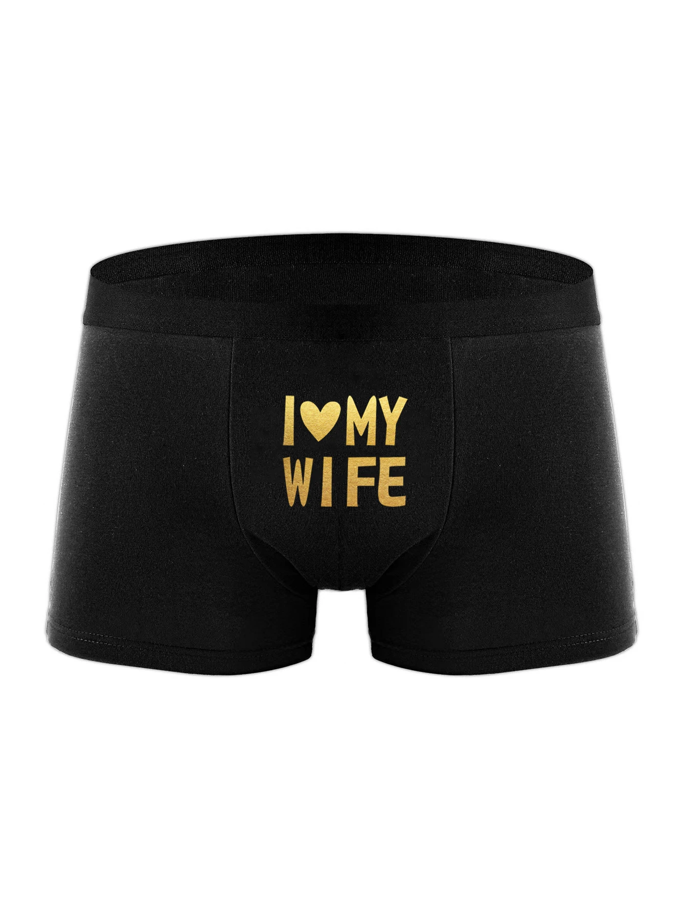 Men Fashion Letter Print Panties Boxer Briefs Breathable Underpanty I love wife Print Boxer Shorts S M L XL