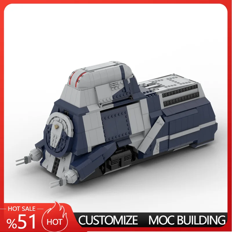 2010 PCS Star Battle 7662 DIY Sci-Fi Armored Troop Carrier MOC Customize Modular Building Block Kids DIY Boys Assembly Toy Gift