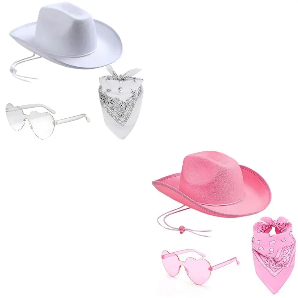 

31BB костюм пастушки в стиле вестерн, комплект для девичника, шляпа, шарф, солнцезащитные очки, женский костюм для свадебной для