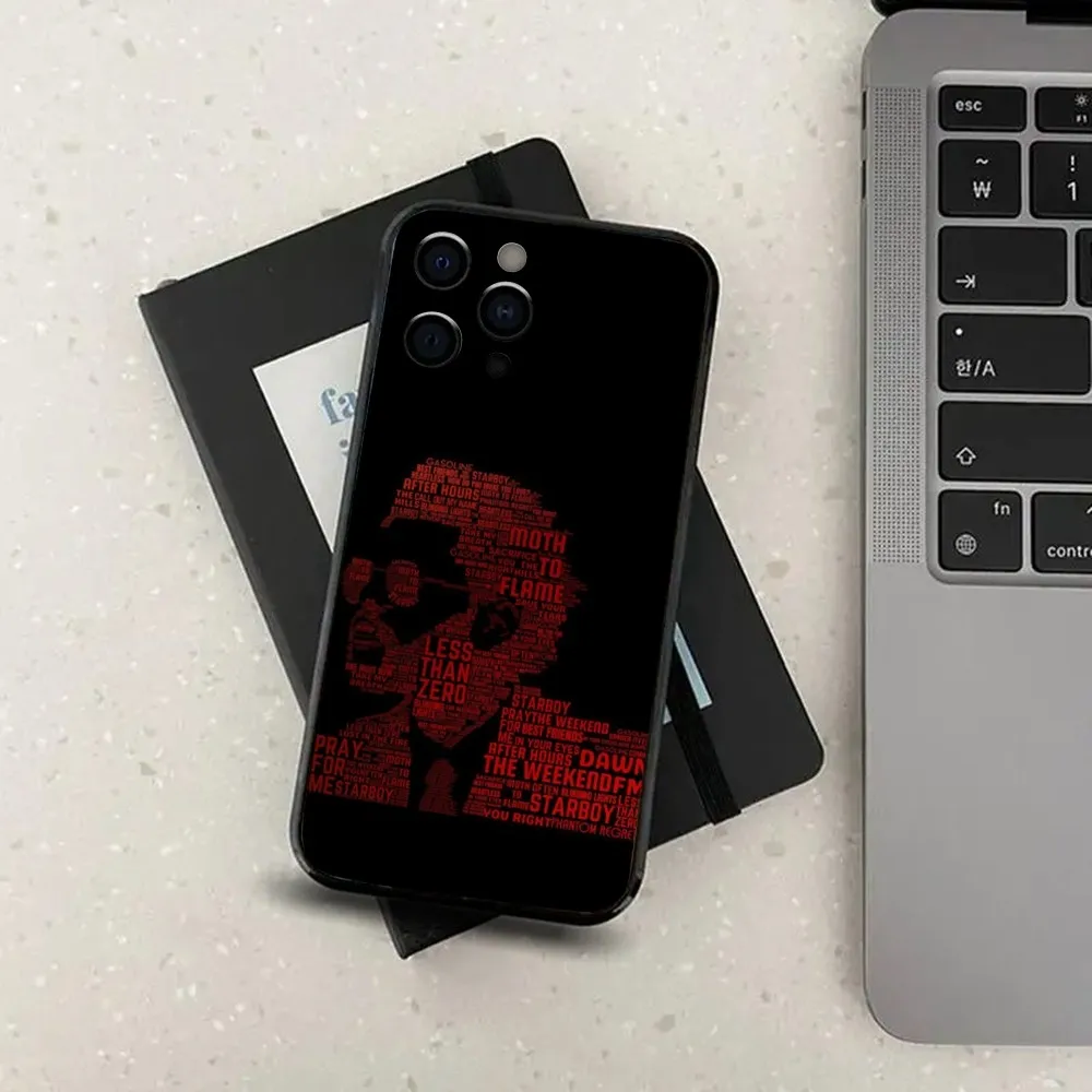 The W-Weeknd XO Singer Phone Case For Apple iPhone 15,14,13,12,11,Pro,X,XS,Max,XR,Plus,Mini Soft Black Cover