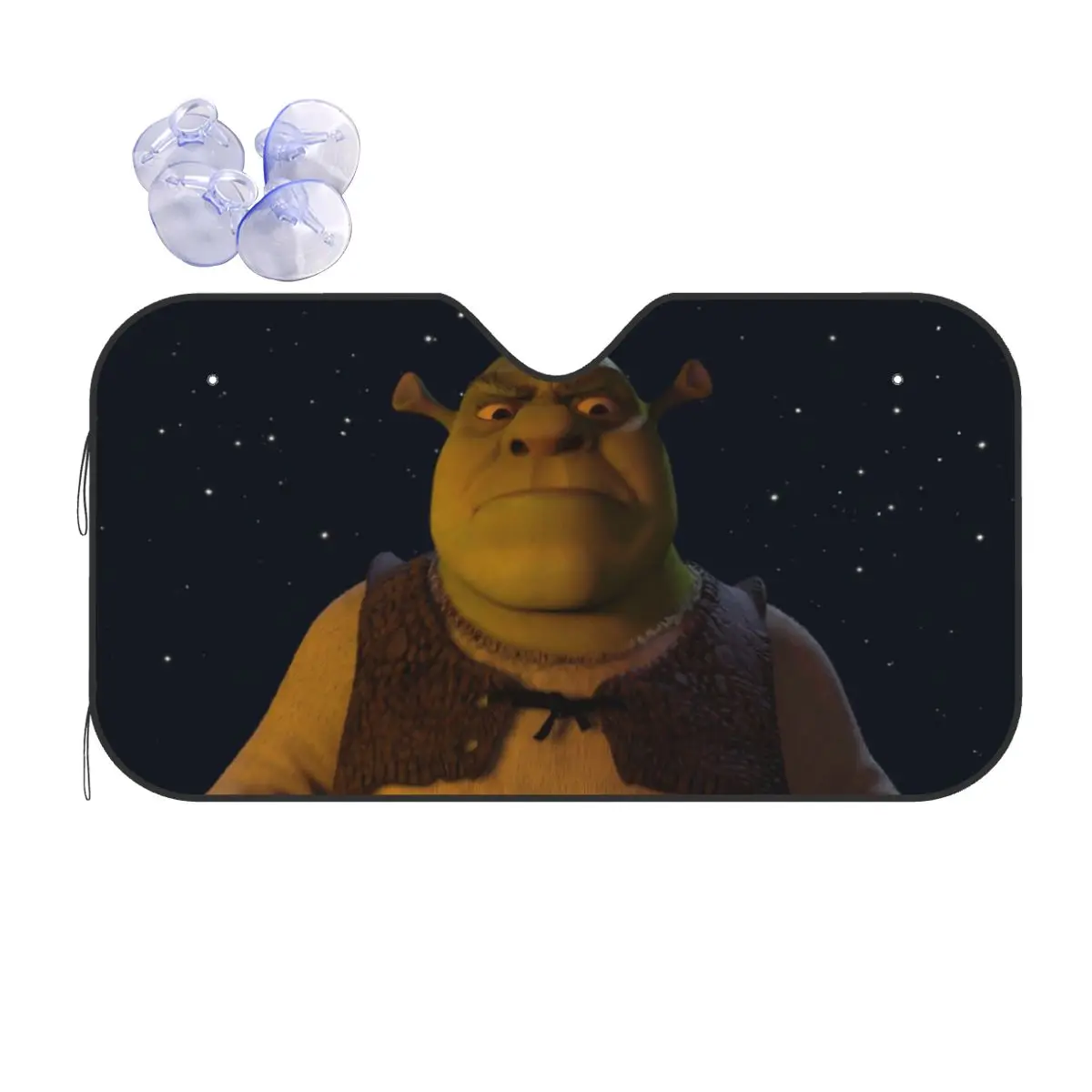 

Shreks Funny Meme Sunshade Windscreen Cartoon Novelty Cover Front Block Window 76x140cm Sunshade Visor Sunscreen Curtain
