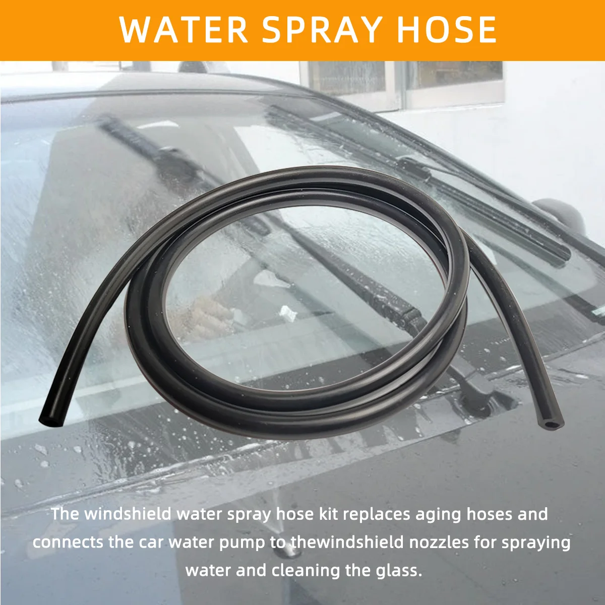 Yitong Windshield Washer Hose Kit 2M Universal Hose Suitable For Front Window Headlight Pump Automotive Accessories