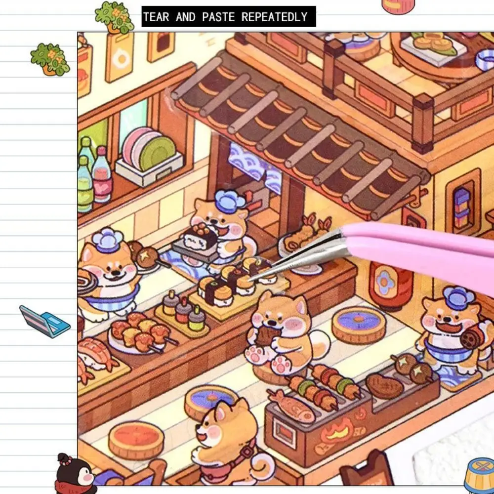 

4 шт./компл., наклейка для домашнего пейзажа с электроприводом, эффект 2,5D, сделай сам, ручная работа, игра с кабиной, сцена, наклейка, наклейка, штабелирующая наклейка, игрушка