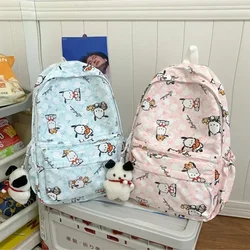 Kawaii sanrio pochaccoバックパック (女の子用) 、かわいいハートスクールバッグ、女性ジュニア高校学生、高値、新しい