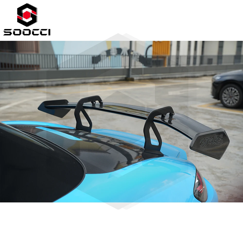 Dry Carbon Fiber GT4RS Style Rear Wing for Porsche 718 Cayman Boxster Lip Diffuser Rear Spoiler Splitter Aerodynamic