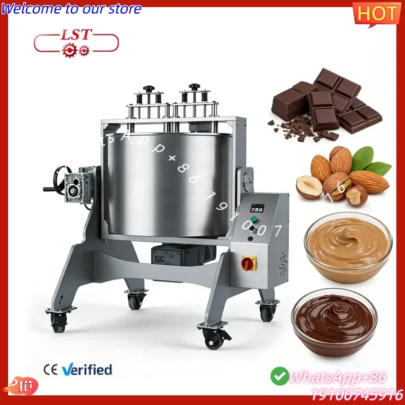 CECertificate New LST Cocoa Refiner Melanger Stone Mill Grinder Easy-to-Operate Chocolate Melanger Machine for Snack Food