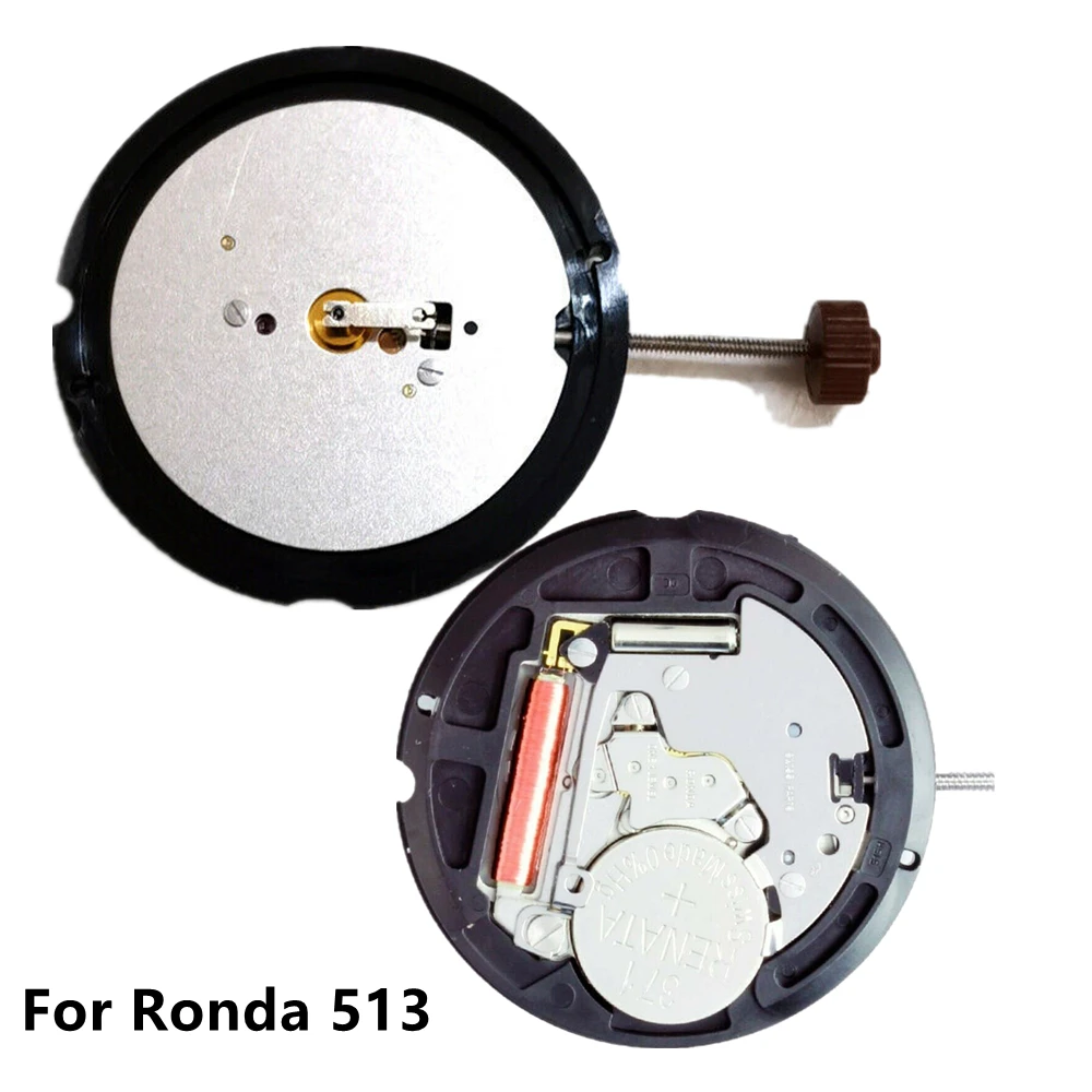 3 Hands 25.6mm Quartz Watch Movement With Stem &Battery For Ronda 513 Watch Accessories Repair Parts Dropshipping