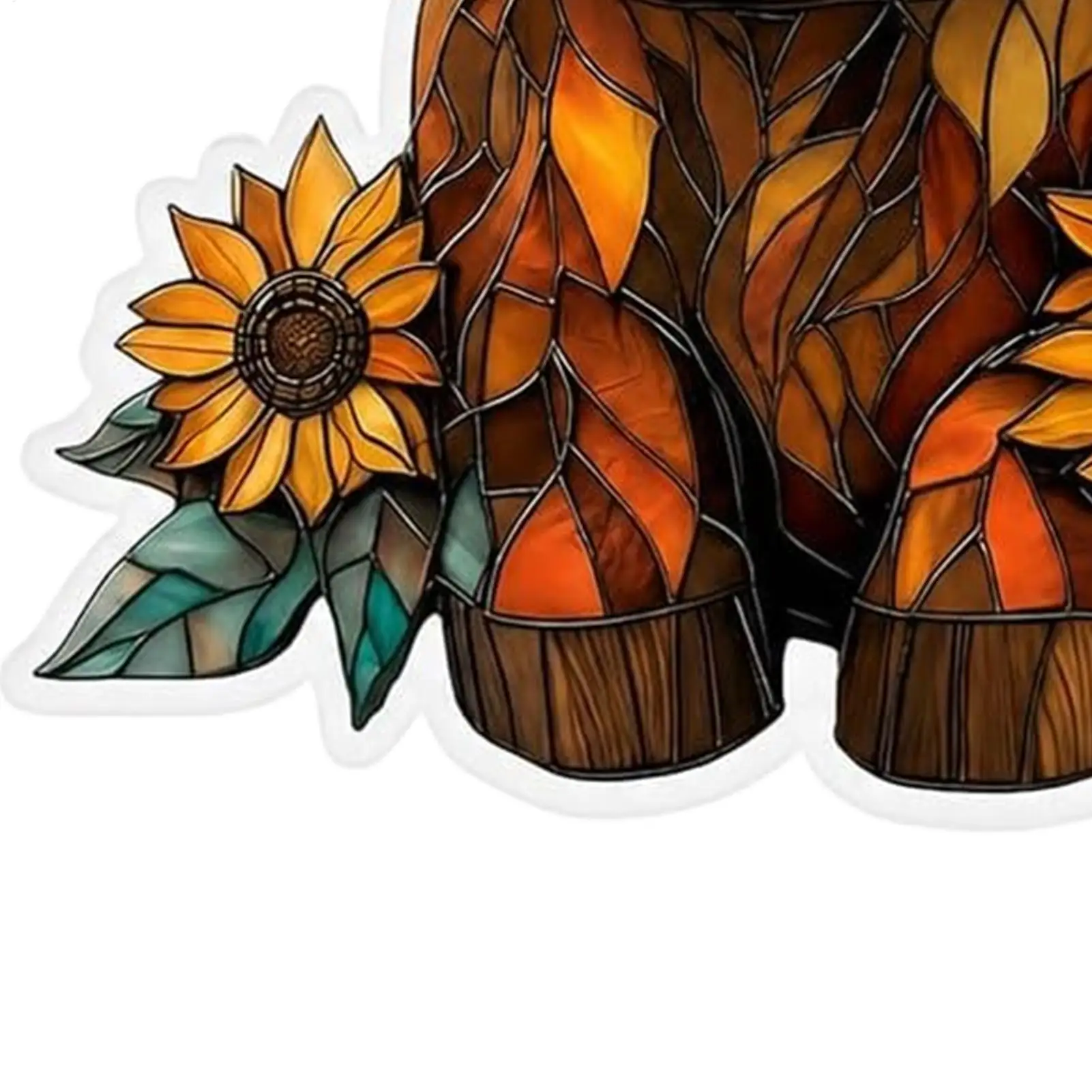 Cow Suncatcher Cute Acrylic Cow Backyard Decoration With Chain Window Suncatcher For Outdoor Garden Yard Patio Porch Home