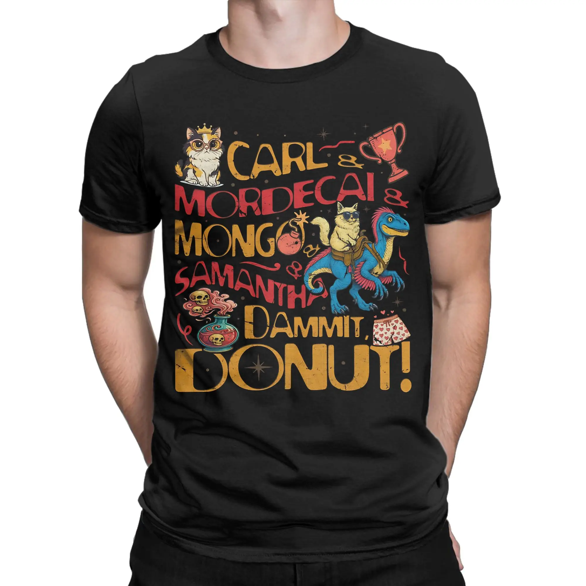Princess Donut T-Shirts Men Women Dungeon Crawler Carl Pure Cotton Tee Shirt Crew Neck Short Sleeve T Shirts Plus Size Tops