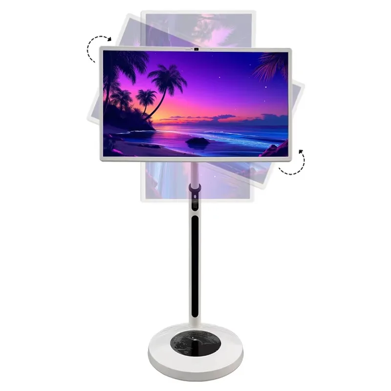 

32 Smart Light Emitting Diode TV with White Cabinet high definition TV Network Operating System
