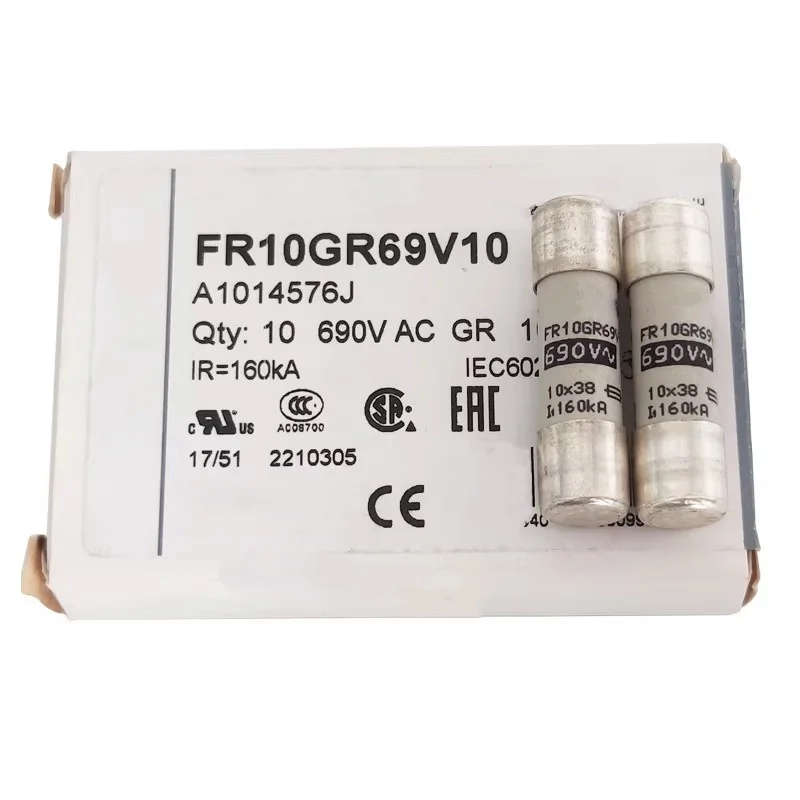 1PCS  Tube Fuse FR10GR69V 1A 2A 4A 5A 6A 7A 8A 10A 12.5A 16A 20A 25A 30A 32A 690V Brand new Fuse Accessories