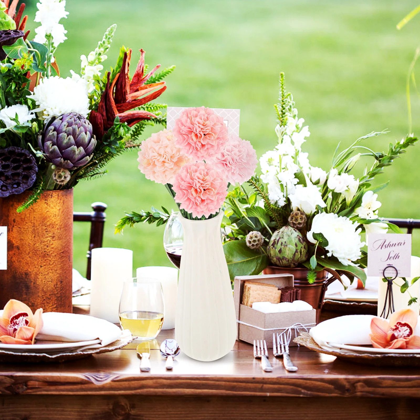 

12Pcs DIY Hydrangea Artificial Flowers Realistic Silk Flower Heads Wedding Decoration Party Faux Hydrangea Flower Craft