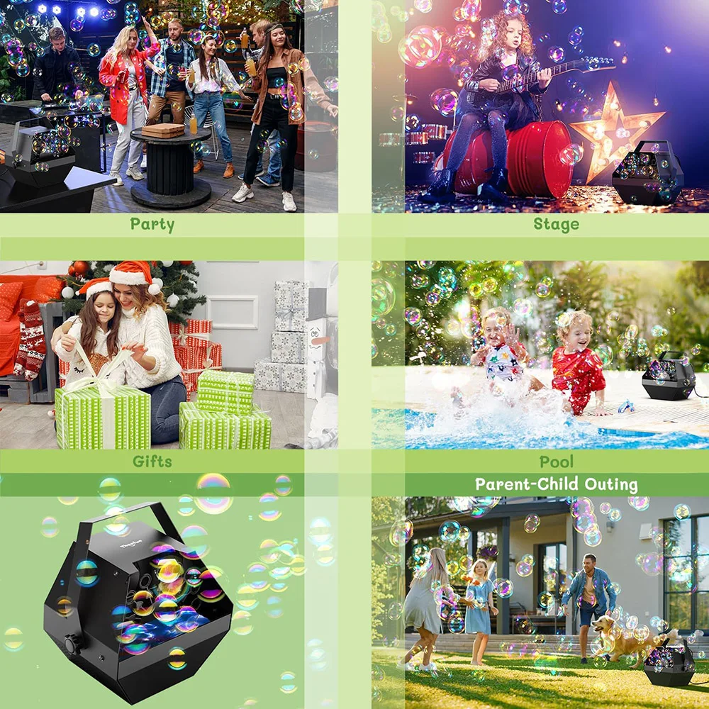 Automatic Bubble Machine Bubbles Maker Blower with Remote Control for Wedding Party Festivals Stage Novelly High Quality