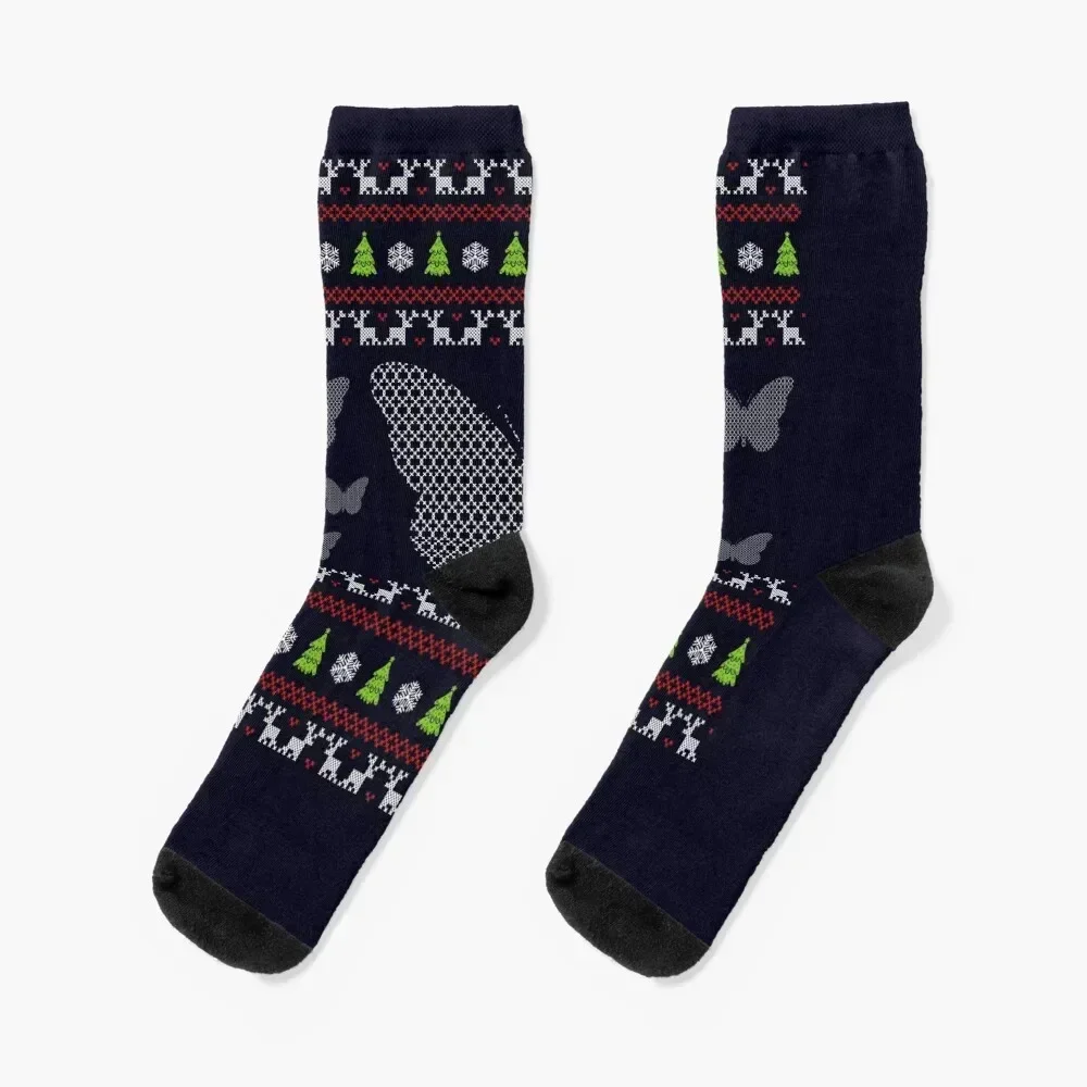 

Christmas butterfly Socks Christmas warm winter aesthetic winter Men Socks Women's