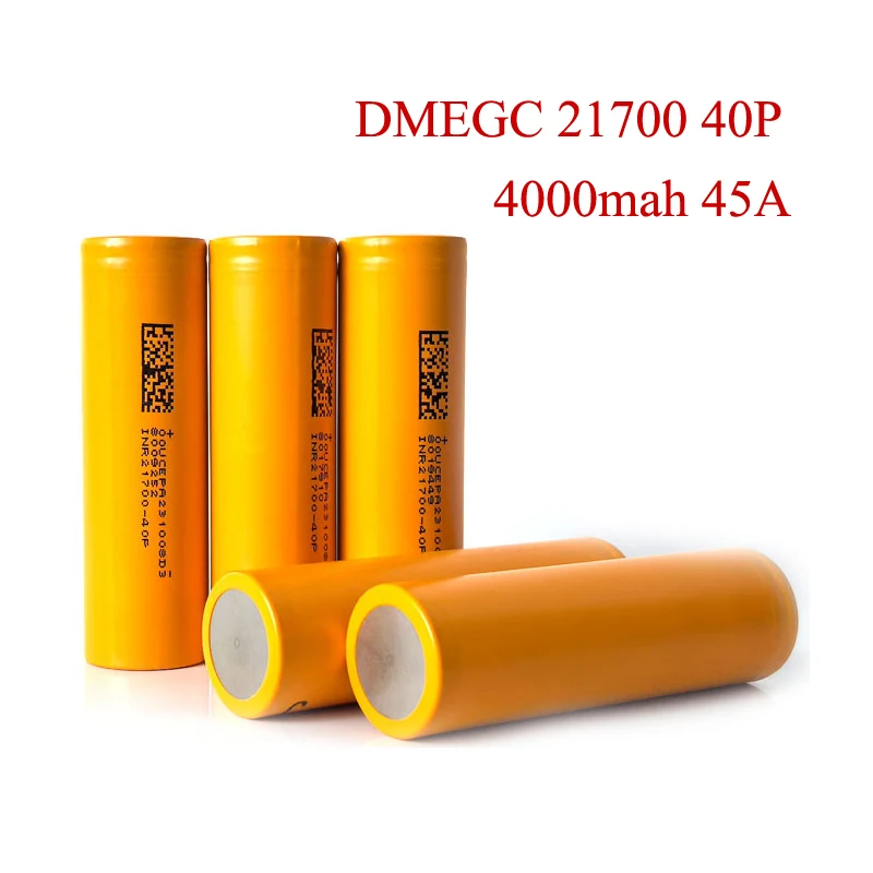 1-10pcs DMEGC 40P 21700 4000mah Battery Max 45A High Drain Power Cells Rechargable INR21700 Batteries for Large Power Device