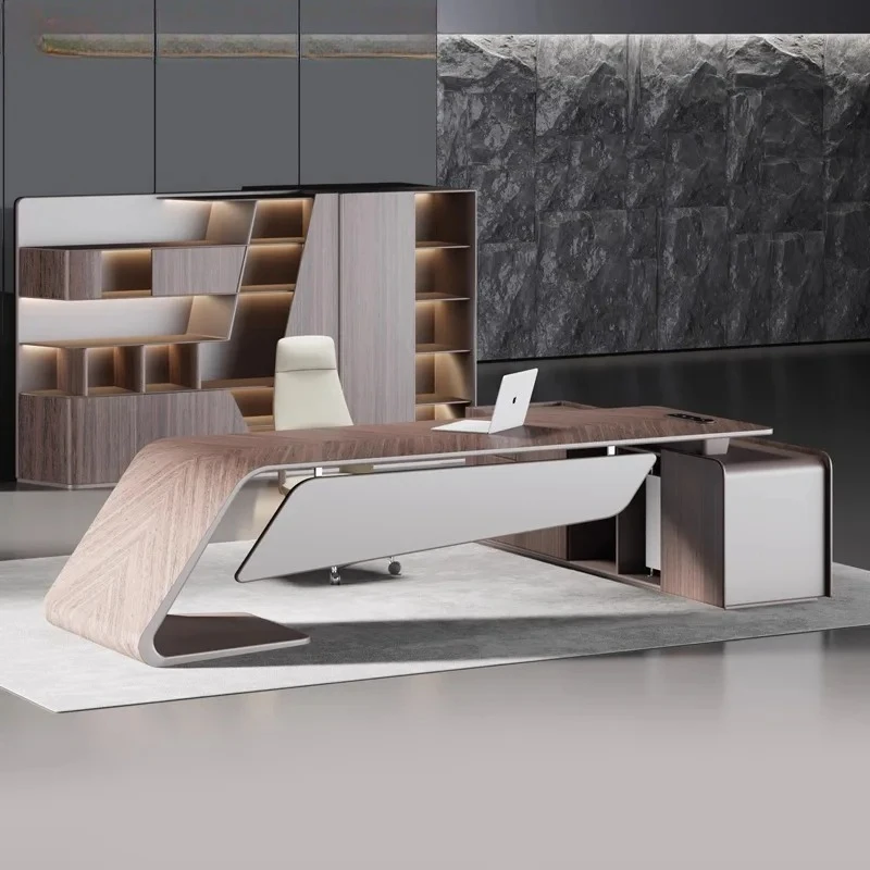 B Boss table, desk, simple and modern president table, atmospheric class desk