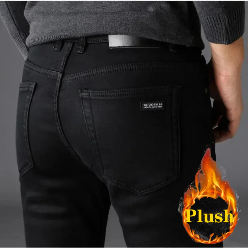 Lente Herfst Mannen Klassieke Modemerk Jeans Homme Man Zachte Stretch Zwart Biker Masculino Denim Broek Heren Broek Overalls