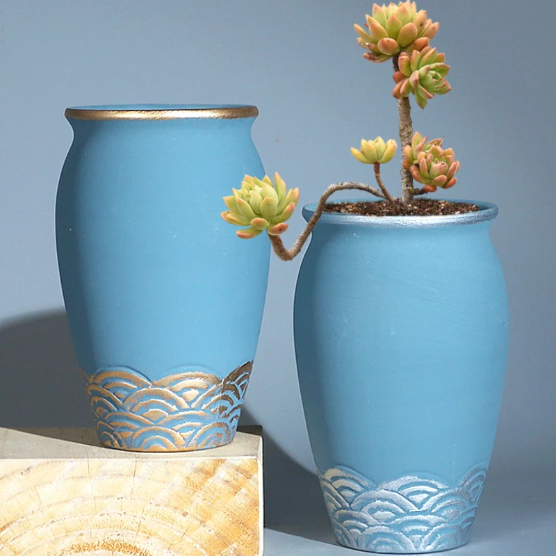 Succulent Flower Pot Ceramic Stoneware Vintage