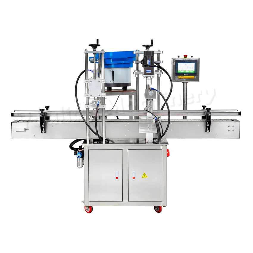 QDX-1 Automatic Plastic Bottle Screw Capping Machine With Cap Feeder For Food Beverage Jars Compact Design, Customizable
