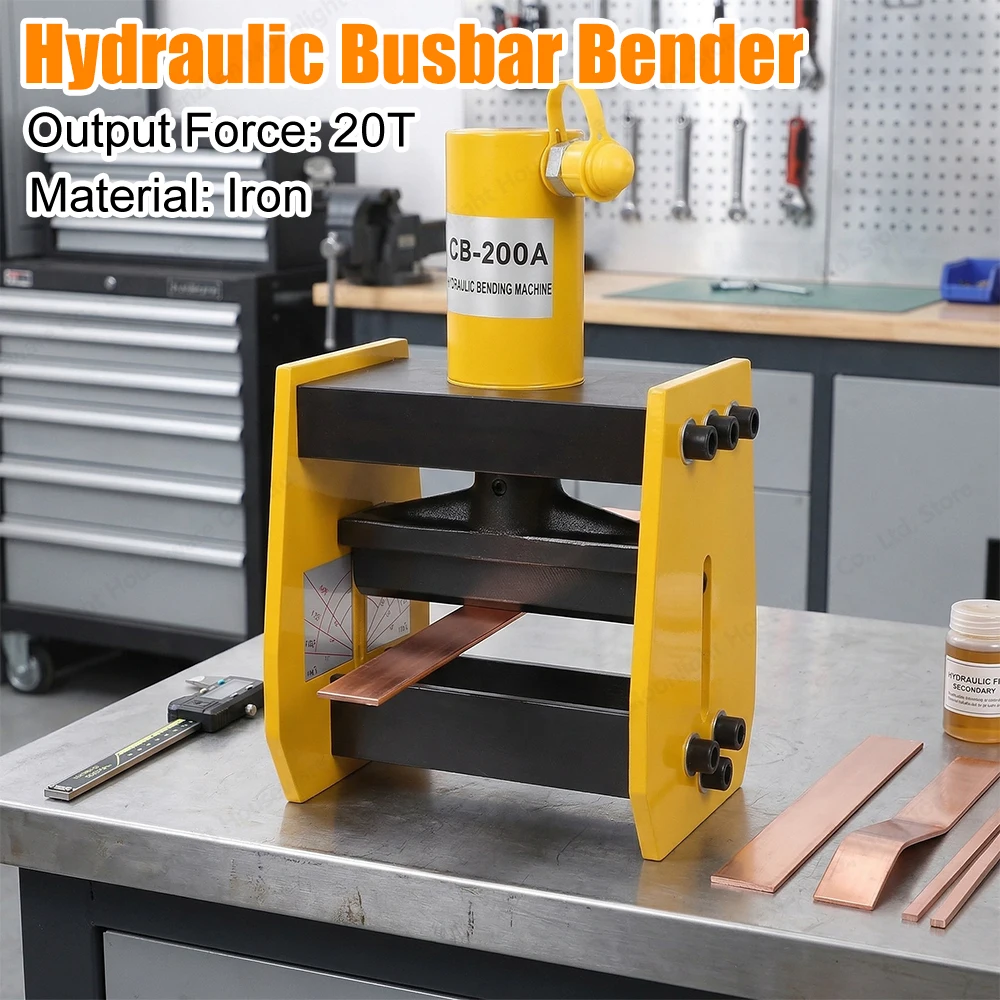 

20T Metal Sheet Bending Tool with Angle Indicator Copper Busbar Process Bender Wear Resist for Thickness Aluminum Iron Bend