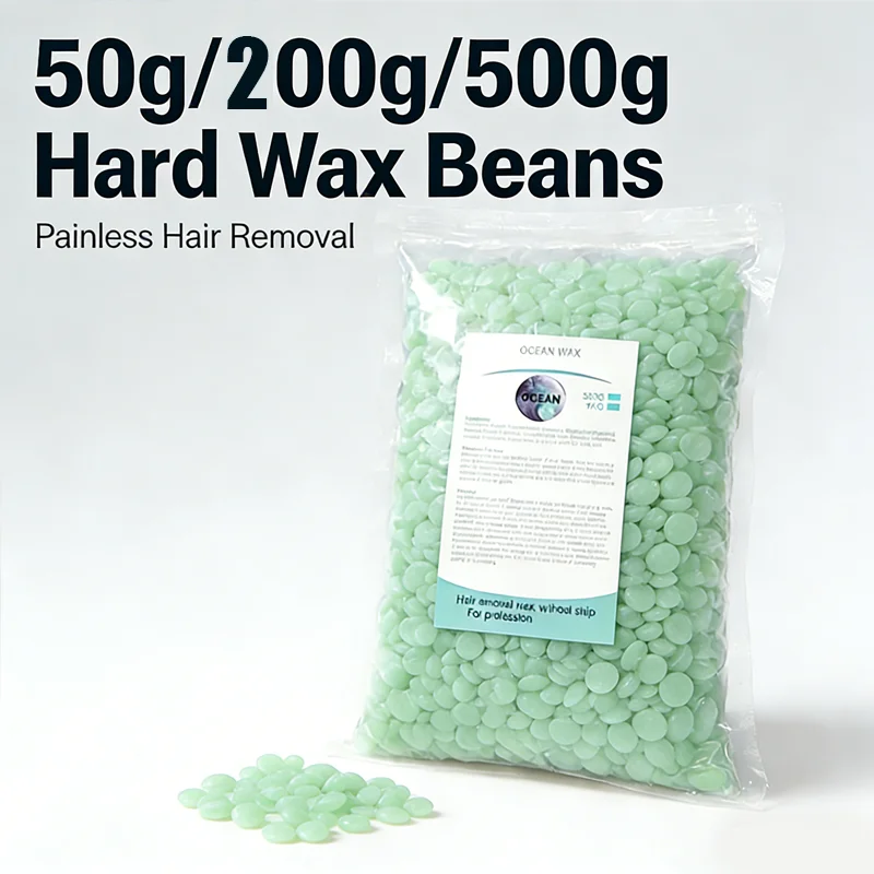 50g/200g/500g Hard Wax Beans for Hair Removal Body European Brazilian Pearl for Wax Warmer Waxing Beans for Wax Heater Machine
