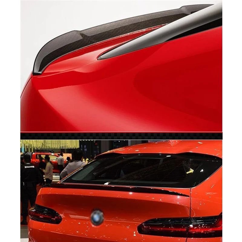 

For CS Style Real Carbon Fiber Accessories Spoiler NEW BMW X4 G02 Car Trunk Rear Lip Tail Wing Body Kit Refit 2019-2022 Year